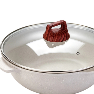 Poêle Wok Commerciale avec Couvercle, Revêtement Antiadhésif en Aluminium Sans PFOA, pour Cuisine Quotidienne à Domicile, Logo Personnalisé - Product Image 3
