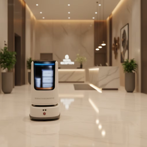 <span class=keywords><strong>Robot</strong></span> d'accueil intelligent pour hôtel - Assistance à l'enregistrement sans contact et guidage des clients avec écran tactile - Product Image 4