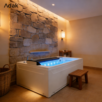 Baignoire autoportante rectangulaire Adak WB-5016L/R avec fonction massage, en acrylique, portable, pour intérieur, avec drain, écologique, garantie 5 ans