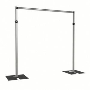 Optional Size Adjustable Silver Metal <b>Frame</b> Pipe <b>Backdrop</b> Stand Wedding Stage Decoration Display Accessories - Product Image 1
