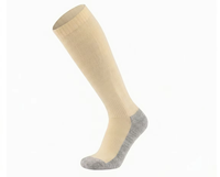 Chaussettes de ski OEM personnalisées en gros, mélange de laine thermique, hauteur genou, rembourrées, anti-humidité, pour jeunes, hommes et femmes, sports d'hiver