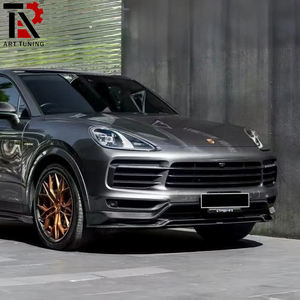 Для <span class=keywords><strong>Porsche</strong></span> <span class=keywords><strong>Cayenne</strong></span> T-стильная влажная передняя губа из углеродного волокна, идеально подходит 2018-2024 моделей, Простая прямая установка, защита Бампера - Product Image 6