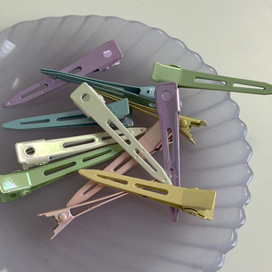 مشابك شعر معدنية مزدوجة الأطراف بسمك 4.5 سم، مغلفة بالقماش، إكسسوارات شعر عصرية للتصميم الشخصي - Product Image 3