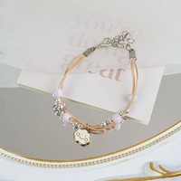 RINHOO Bracelet Tendance Créatif en Céramique Tressée à Motif Animalier, Bijou pour Couples, Étudiants et Filles, Idéal comme Cadeau