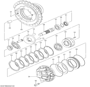 Ringees <span class=keywords><strong>Final</strong></span> <span class=keywords><strong>Drive</strong></span> Gearbox Dengan Motor Travel Gear Box untuk Excavator <span class=keywords><strong>Hitachi</strong></span> <span class=keywords><strong>ZX330</strong></span>-5G YB60002140 YB60002144 - Product Image 6