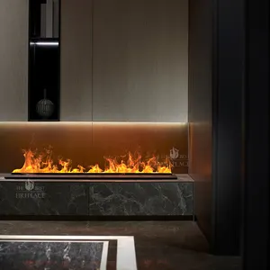Slim led chimeneas electrica con calor app control atomized mist fireplace water vapor 3d steam electric fireplace insert