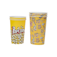 Contenants alimentaires jetables en pâte à papier de haute qualité, personnalisables, à paroi simple, pour popcorn, de la marque Go Packaging
