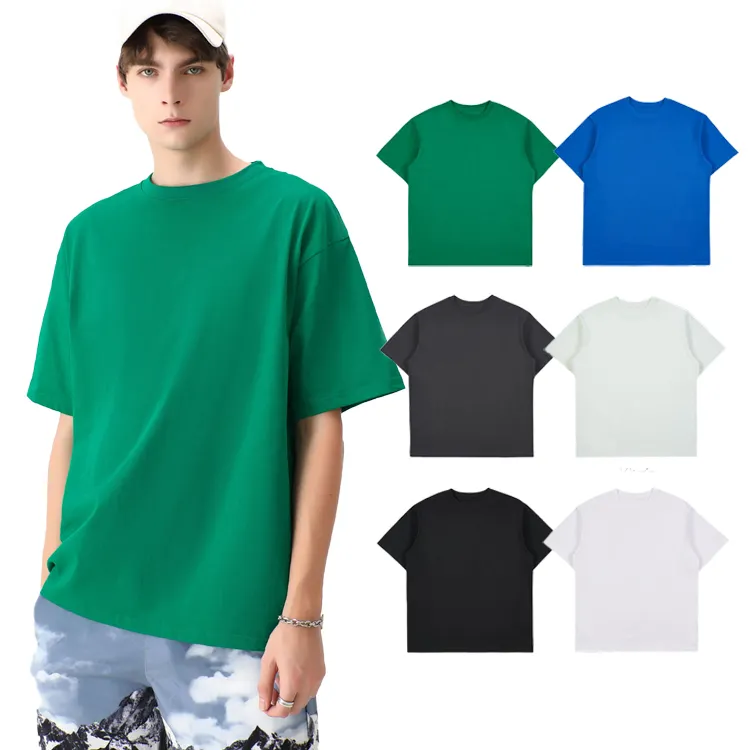 Thiết Kế Mới Sang Trọng Áo Thun Nặng Cotton Lỏng Phù Hợp Với Ít Drop Shoulder Boxy T-Shirt Trống Quá Khổ Người Đàn Ông T Áo Sơ Mi Biểu Tượng Tùy Chỉnh