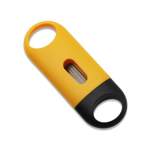 JOFI Portable <b>V</b> Shaped Cigar Cutter Stainless Steel Blade Black And Yellow Plastic Body <b>Bar</b> Shape For Cigar Accessories - Product Image 2