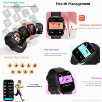Montre connectée T69 toute nouvelle, écran tactile TFT 1,83 pouces, assistant intelligent, montre connectée carrée, appel BT, suivi d'activité, modes sportifs multiples