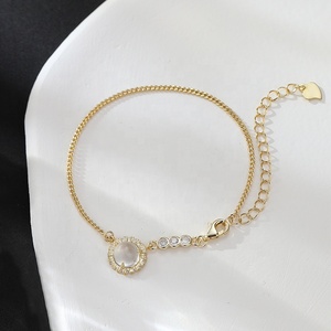 Pulsera de eslabones de burbuja de estrella elegante de plata 925, cadena fina y joyería de eslabones - Product Image 2