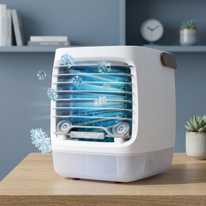 Ventilateur d'air évaporatif rechargeable USB 2.0, fonctions d'humidification, compact, léger, économie d'énergie, faible bruit, en plastique - Product Image 3