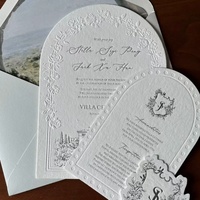 Carte de mariage personnalisée de luxe en typographie, invitations de mariage haut de gamme, texte en relief, carte postale, carte de menu
