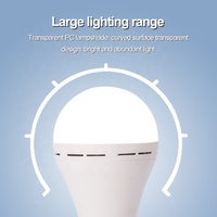 Ampoule d'urgence E27 B22 adaptée à la maison, au camping, ampoule LED rechargeable, ampoule d'urgence 7W 9W 12W 15W