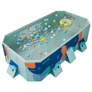Piscine hors sol rectangulaire pliable en PP pour enfants, jeux aquatiques, piscine extérieure - Product Image 6