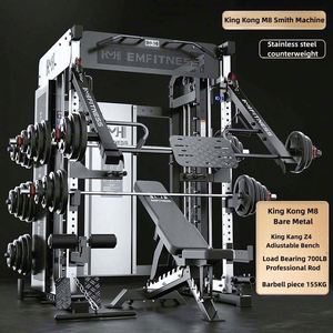 Thép thân thiện với môi đen đa chức năng phòng tập thể dục thiết bị tập thể dục Smith máy và chéo cáp điện Squat giá - Product Image 3