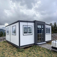 Casa Contenedor Expandible Prefabricada de 20 pies para Vivienda Modular, Casa Pequeña, Estructura de Acero Plegable Prefabricada