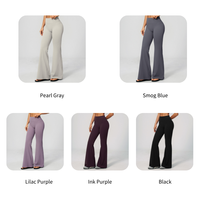 Pantalon de yoga évasé taille haute très élastique pour femme, idéal pour l'entraînement, le fitness, la course en extérieur et comme legging de sport personnalisé