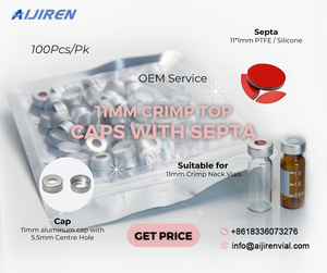 Aijiren Laboratory 11mm Crimp Top Cromatografía Muestra Viales <span class=keywords><strong>Comprar</strong></span> ND11 Crimp HPLC GC Vial de vidrio ámbar 2mL - Product Image 2