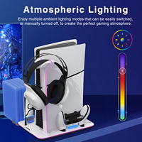 Station de charge verticale de haute qualité pour manettes PS5 avec refroidissement et éclairage RGB