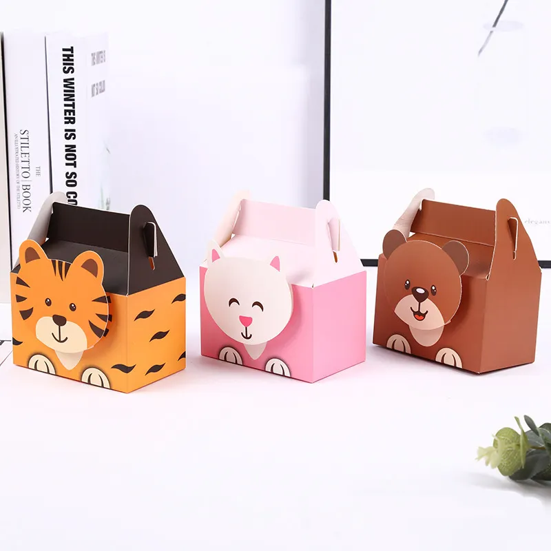 Wholesale Animal Shape Mini Paper Treat Wedding Sweet Favor Box Children Baby Shower Candy Packaging Boxes