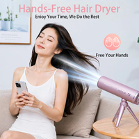 Sèche-cheveux ionique sans fil à moteur brushless 110 000 tr/min, haute vitesse, mains libres, pour la maison, anti-frisottis, gain de temps