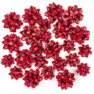 24ct d'arc-cadeau de couleur vive, couleur unie, ruban de décoration de vacances personnalisé, emballage de cadeau, nœuds en étoile - Product Image 6
