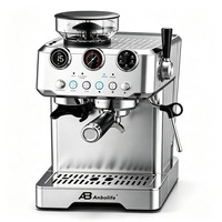 Anbolife - Cafetera Espresso de 51 mm y 58 mm con Molinillo Integrado, Función de Pre-infusión, Sistema de Calentamiento Thermoblock, Certificación CE
