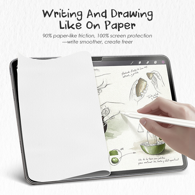 Matte Paper Feel Screen Protector for Tablet Writing Drawing for iPad Pro Air Mini
