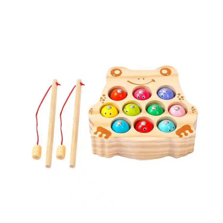 Giocattoli per bambini giochi magnetici giochi interattivi per famiglie Set di giocattoli da pesca in legno con grande set da gioco