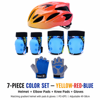 Ensemble de protection pour tout-petits : Casque à coque PC, Gants sans doigts en EPS, pour le skateboard, réglable, pour l'extérieur