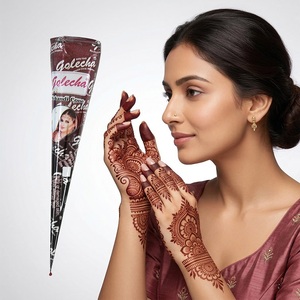 Cône de henné naturel à 100 % prêt à l'emploi, pâte lisse pour mariages, fêtes et motifs décoratifs - Product Image 2