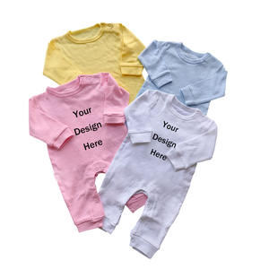 Вышитый комбинезон для новорожденных из органического хлопка Пима, 0-3 месяца, с длинным рукавом, боди для младенцев, персонализированный с именем, детский комбинезон-слип - Product Image 2