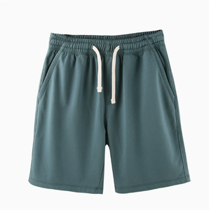 Shorts de <span class=keywords><strong>sport</strong></span> amples en coton épais pour hommes avec cordon de serrage à la taille, grande taille, couleur unie, tissu 380g, vêtements de <span class=keywords><strong>sport</strong></span> d'été – Vente en gros - Product Image 5
