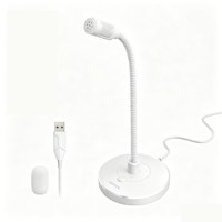 Gooseneck USB Plug & Play Kabelgebundenes Kondensatormikrofon mit Geräuschunterdrückung, Nierencharakteristik, für Konferenzen, Online-Podcasts, mit Stummschalttaste