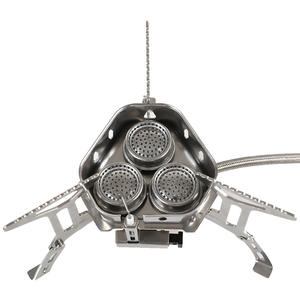 Réchaud de camping portable à gaz, mini, <span class=keywords><strong>pour</strong></span> randonnée, coupe-vent, trois brûleurs, en acier inoxydable, automatique, au <span class=keywords><strong>butane</strong></span>, léger - Product Image 3