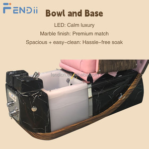 <span class=keywords><strong>Mobilier</strong></span> de salon de beauté <span class=keywords><strong>professionnel</strong></span>, fauteuils de pédicure électriques réglables à dossier haut, rose, avec spa pour les pieds et massage - Product Image 5
