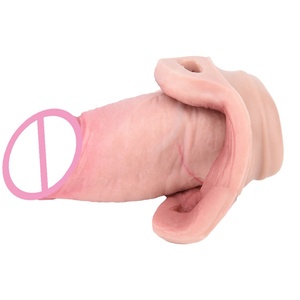 Extensor de Pene Realista Ultra, Funda Reutilizable para Pene, Dildo, Condón, Retrasador de Eyaculación, Alargador de Pene, Artículos para Adultos, Juguetes Sexuales para Hombres - Product Image 3