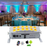 12*18W RGBWA UV LED sans fil DMX tête mobile lumières alimenté par batterie DJ up éclairage pour les fêtes de mariage Club Bars lieux d'événement