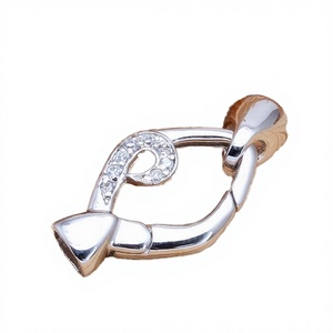 Accessoires DIY personnalisés, fermoirs en argent 925 plaqué or 18 carats avec zircon, fermoirs de haute qualité pour bracelets à ressort et colliers - Product Image 3