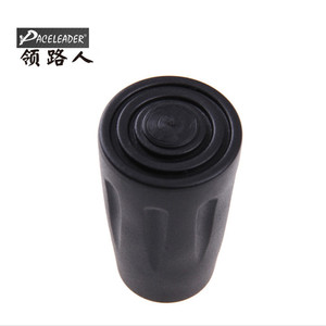 Couvre-pieds ronds pour bâtons de randonnée Paceleader, en plastique noir avec poignée en caoutchouc, équipement de plein air - Product Image 2