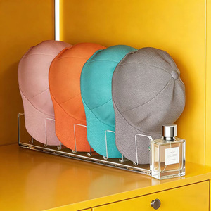 Hat <b>Storage</b> Rack Rectangle Wall Mounted 1 Layer Desktop Organizer For <b>Baseball</b> <b>Caps</b> And Flat <b>Caps</b> - Product Image 1