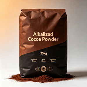 Polvere di Cacao Alcalinizzata di Alta Qualità 25 kg, Cacao in Polvere Alcalinizzata da Fave di Cacao del Ghana, Ingredienti per Pasticceria - Product Image 1