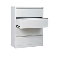 Moderno archivador lateral de almacenamiento de metal pequeño de 4 cajones para oficina, hogar, hotel, gimnasio, escuela, uso en apartamento