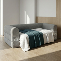 Hersteller Futon-Schlafsofa Quadratisch Gepolstert für Kleine Wohnungen Kompaktes Wohnzimmer Hotel Villa Schaumstoff Komprimierte Schlafcouch