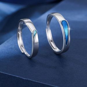 Anillos De Pareja Platinum Plated <b>Ring</b> Rupert's Tears Adjustable Open <b>Couple</b> <b>Rings</b> for Wedding <b>Ring</b> Jewelry - Product Image 1