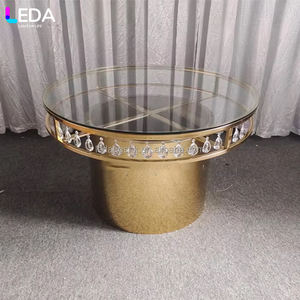 LEDA - Muebles de Hotel de Lujo con Marco de Metal y Vidrio Transparente, Diseño Moderno, Decoraciones para Bodas, Fiestas de Cumpleaños y Cenas al Aire Libre - Product Image 1