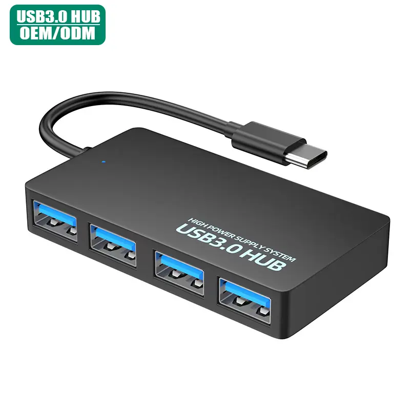 Hub 3.0 Multi USB 4 porte ad alta velocità esile compatto espansione Smart Splitter Hub 4 porte Hub USB