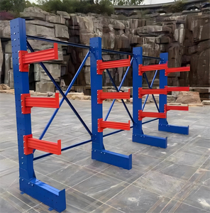 Scaffalatura Cantilever in Acciaio a 5 Ripiani con Protezione Anticorrosione, Scaffale per Riviste a Doppio Pannello in Plastica, Altezza Regolabile, Facile Montaggio - Product Image 4