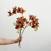 Fleur artificielle Chidori Orchid, orchidée Dendrobium en caoutchouc souple, orchidée Cymbidium, arrangement floral pour mariage, décoration de la maison